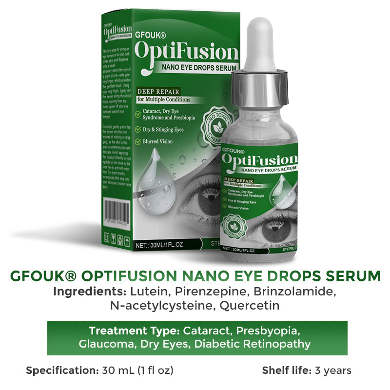 GFOUK® OptiFusion Nano Eye Drops Serum 🇨🇦🩺 Doctor Recommended (for Presbyopia, Cataracts, Glaucoma, Dry Eyes)