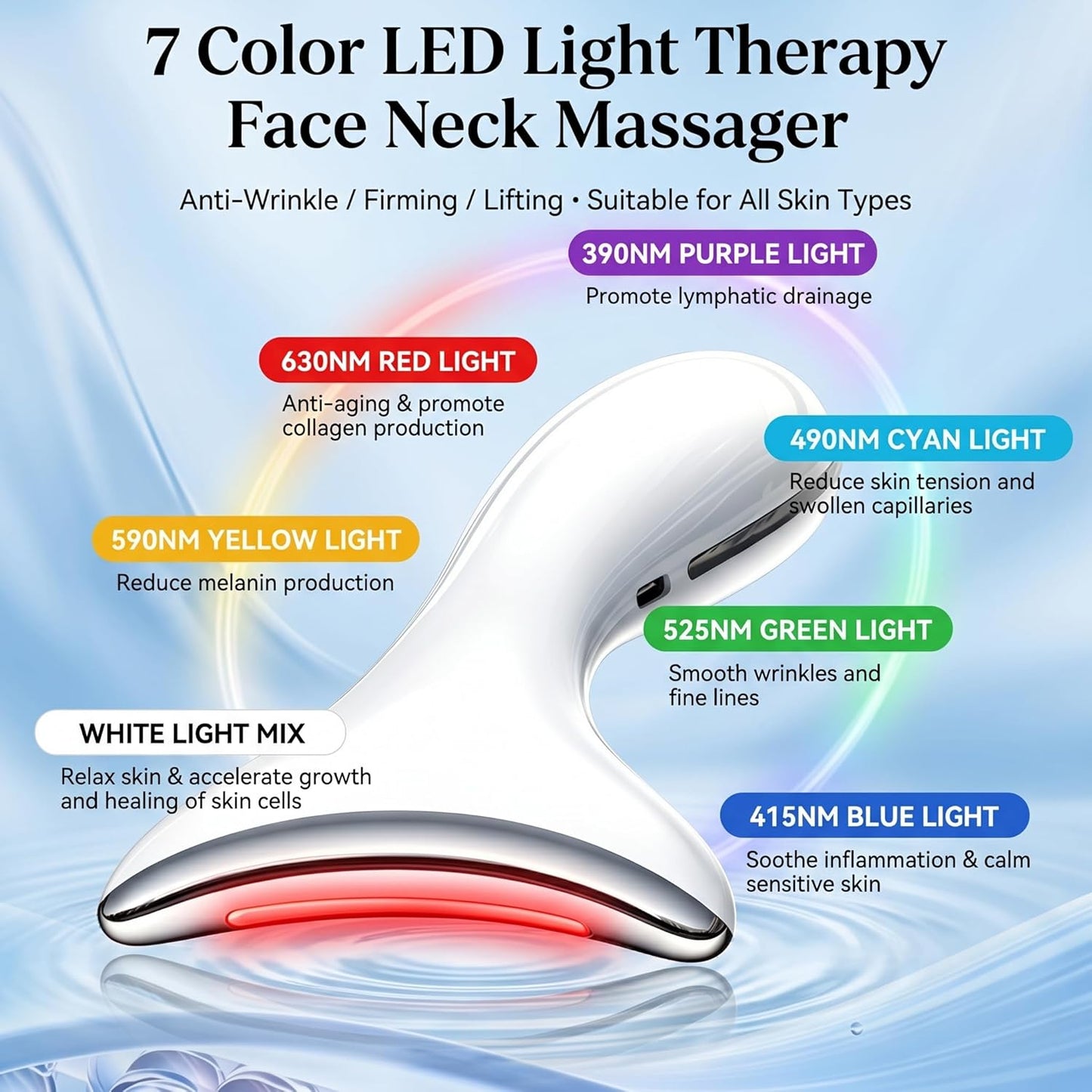 momokee® Red Light Therapy Massager for Face & Neck
