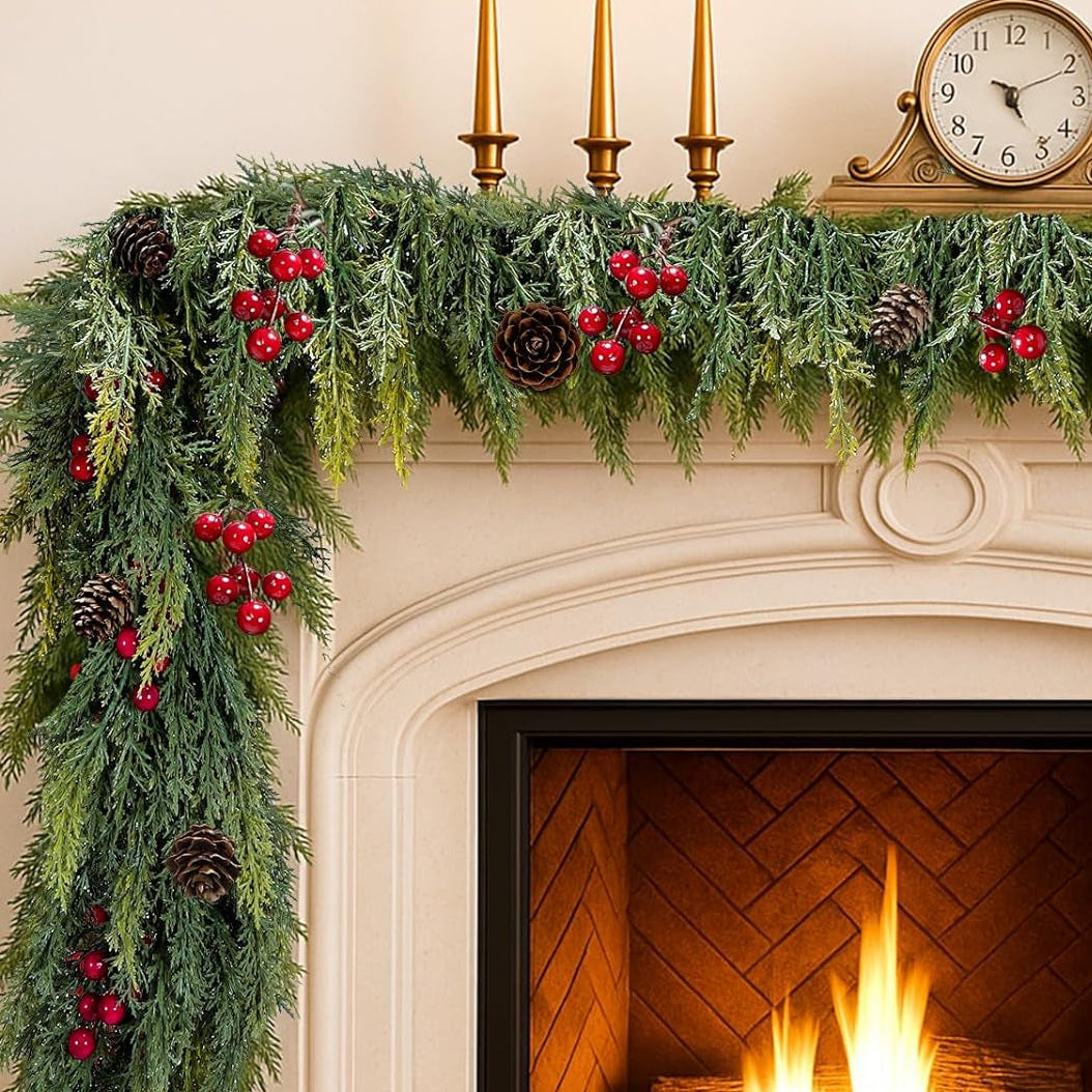 Artificial Cedar Garland 🎄 🇺🇸