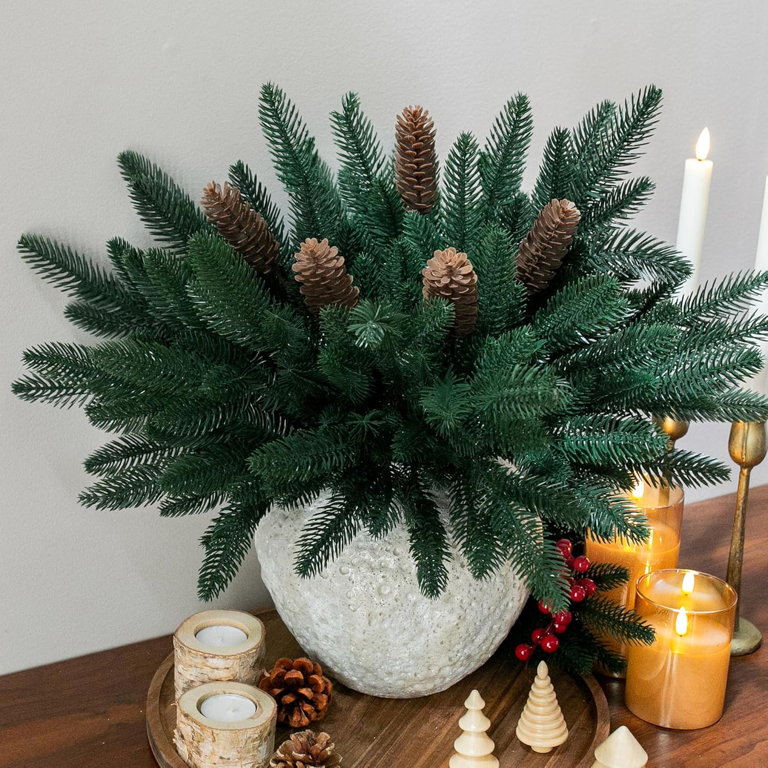 Pine Cones Branch - 2pcs
