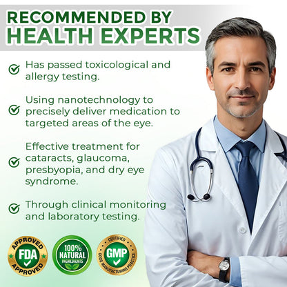 GFOUK® OptiFusion Nano Eye Drops Serum 🇨🇦🩺 Doctor Recommended (for Presbyopia, Cataracts, Glaucoma, Dry Eyes)