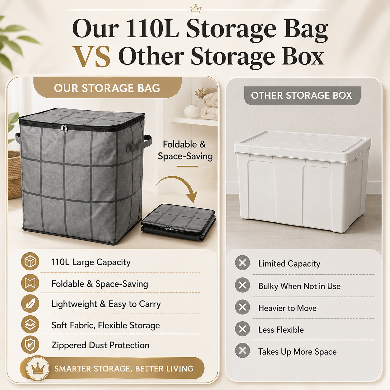Remifa® XXL Foldable Easy Move Storage Bag