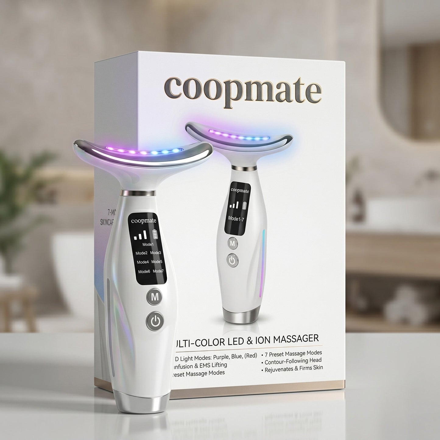 momokee® Red Light Therapy Massager for Face & Neck
