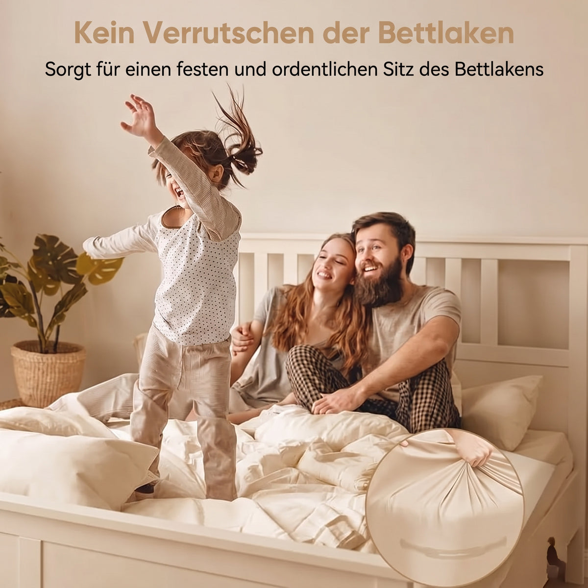 Mvqw® Spannbettlakenhalter mit sicherem Halt und unsichtbaren Befestigungsstreifen