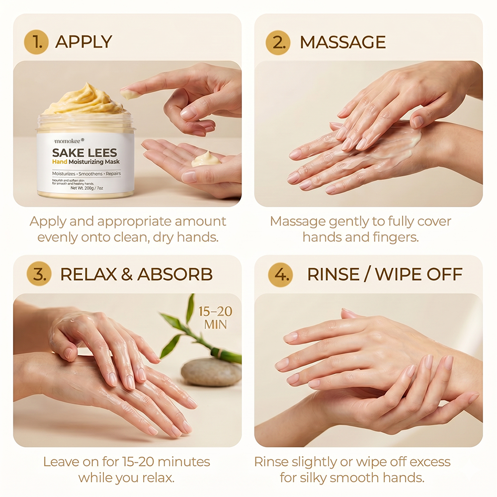 momokee® Sake Lees Hand Mask