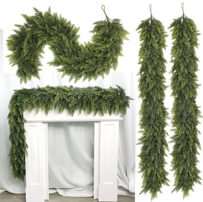Artificial Cedar Garland 💕 🇺🇸