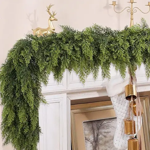 Artificial Cedar Garland 🎄 🇺🇸